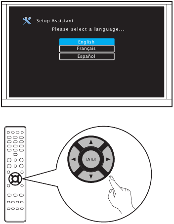 Siguiendo el Asistente de configuraci&oacute;n en pantalla