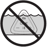 NO permitas que el altavoz se sumerja total o parcialmente en el agua