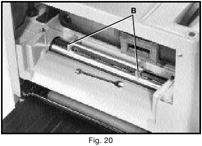 AJUSTE DE LAS CUCHILLAS Fig. 20