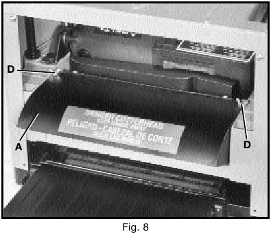 MONTAJE DEL DEFLECTOR DE VIRUTAS Fig. 8