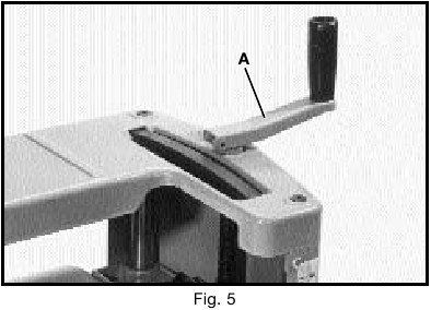 MONTAJE DE LA MANIVELA DE ELEVACI&Oacute;N Y DESCENSO Fig. 5