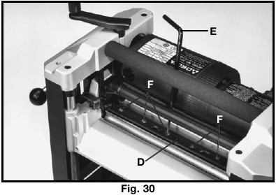 SUSTITUCI&Oacute;N DE LAS CUCHILLAS Fig. 30