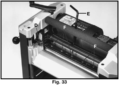 SUSTITUCI&Oacute;N DE LAS CUCHILLAS Fig. 33