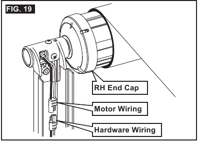 Conexiones el&eacute;ctricas al toldo Fig. 19