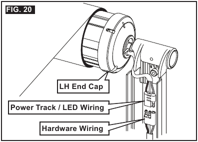 Conexiones el&eacute;ctricas al toldo Fig. 20