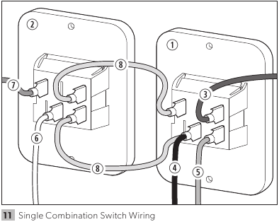 Cableado del Interruptor de Combinaci&oacute;n Sencillo