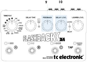 Mando de feedback / Mando de nivel de delay