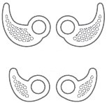Aletas de silicona para los o&iacute;dos (P, G)