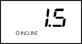 La pantalla Calories/Incline (Calor&iacute;as/Inclinaci&oacute;n)