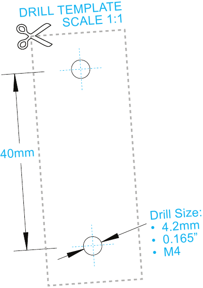 Montaje plano/en superficie Paso 1