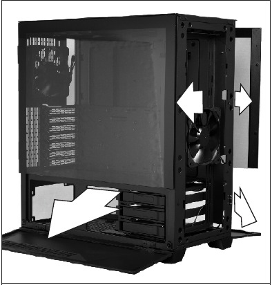 Retirar el panel lateral Paso 1