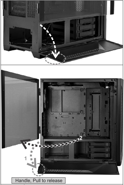 Retirar el panel lateral Paso 2