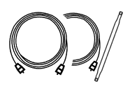 Cables coaxiales 2 - 15 pies. 1 - 30 pies. + Cable plano