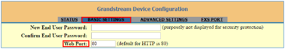 Figura 7: Puerto HTTP Web