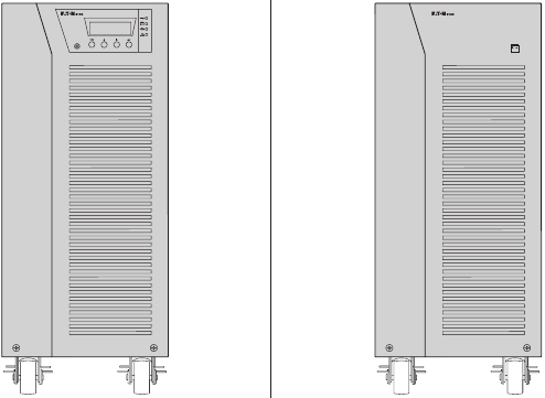 Figura 1. El SAI y EBM de torre Eaton 9130 (se muestran los modelos de 5000&ndash;6000 VA).