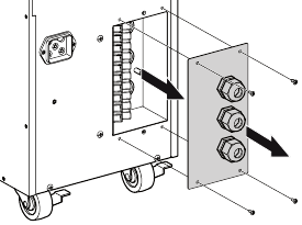 Figura 16. Acceso al bloque de terminales.