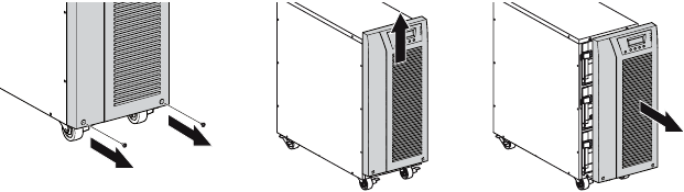 Figura 5. Retirar la cubierta frontal del SAI.
