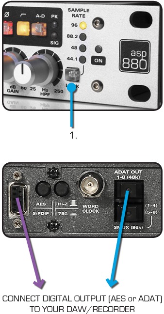Sincronizaci&oacute;n con el ASP880 Paso 1