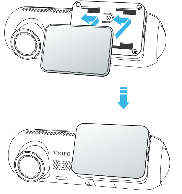 Instalar la C&aacute;mara Delantera e Instalar el Soporte Paso 1
