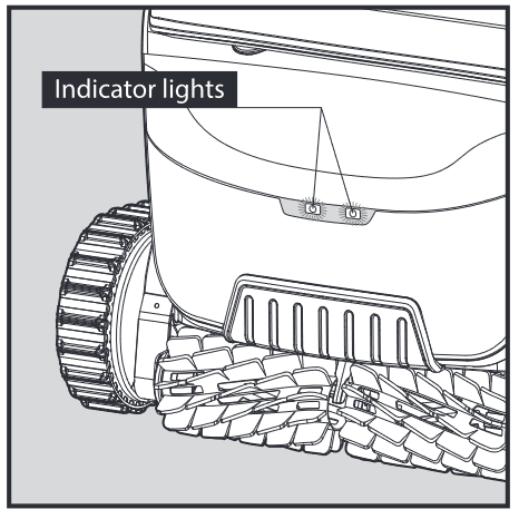 USO DEL LIMPIAFONDOS ROB&Oacute;TICO - Luces indicadoras