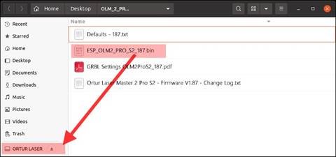 Linux Habilitar el modo de firmware en tu Ortur Paso 3