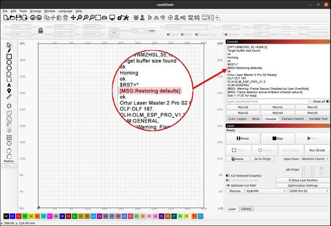 Linux LightBurn Paso 3