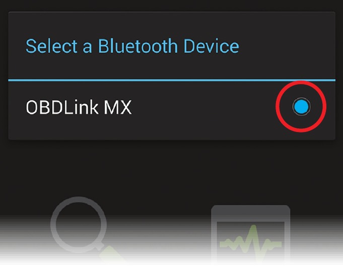 Elige 'OBDLink MX' Paso 1
