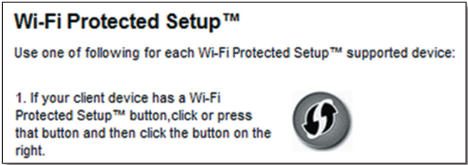 Conexi&oacute;n con el bot&oacute;n de Wi-Fi Protected Setup