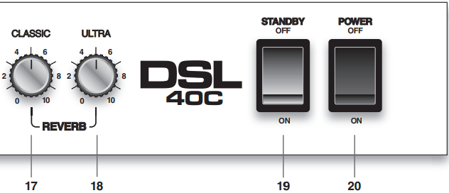 DSL40C Controles del panel frontal Paso 3