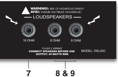 DSL40C Caracter&iacute;sticas del panel trasero Paso 3