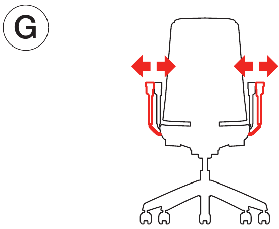 Armrests width - Step 1