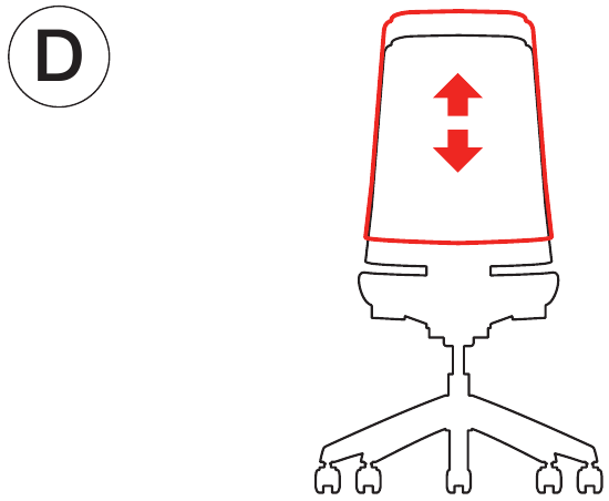 Backrest height - Step 1