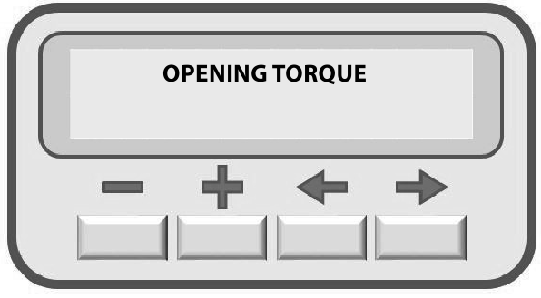 Funci&oacute;n para aumentar o disminuir el torque de apertura