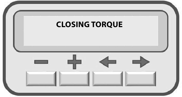 Funci&oacute;n para aumentar o disminuir el torque de cierre