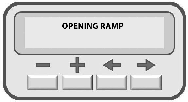 Funci&oacute;n para aumentar o disminuir la rampa de apertura