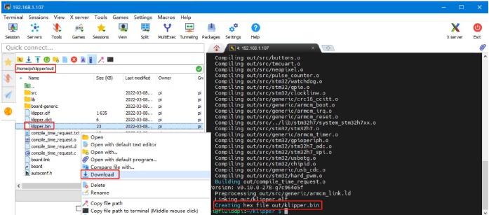 Compilar el firmware de la MCU - Paso 2 - Compilando