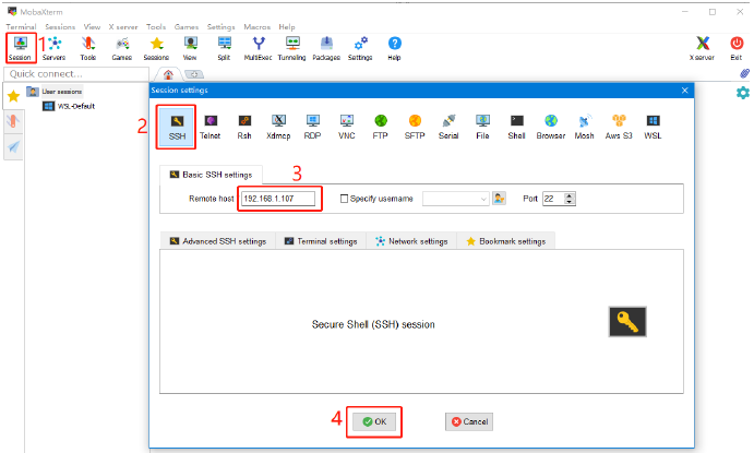 Conexi&oacute;n SSH al dispositivo con CB1 instalado - Paso 2