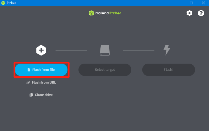Escribir sistema operativo (OS) usando balenaEtcher - Paso 1