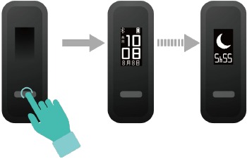 Visualizaci&oacute;n de los datos de sue&ntilde;o en la pulsera.
