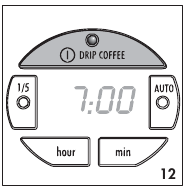Imagen del bot&oacute;n DRIP COFFEE ON/OFF