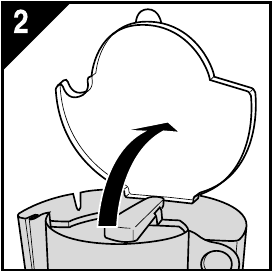 Abrir la tapa de la cafetera