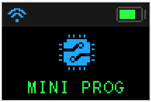 Pantalla de inicio de MINI PROG