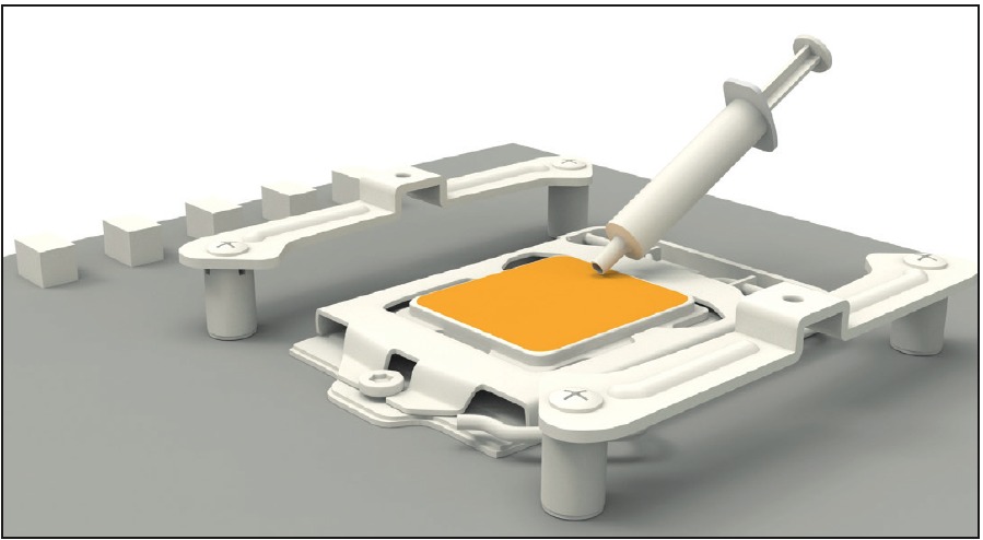 LGA 1700/1200/115 - Extender la pasta t&eacute;rmica