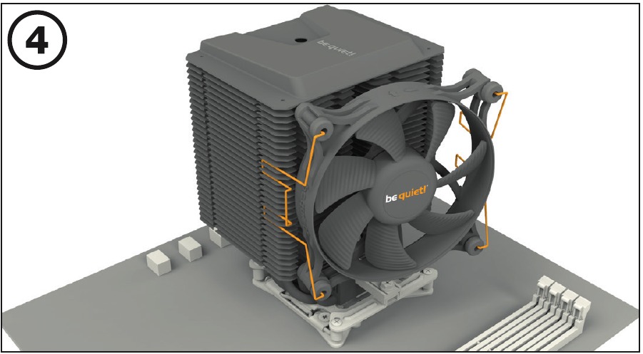 LGA 2011/2066 - Fijaci&oacute;n del ventilador al disipador