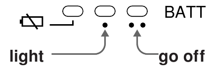 Las l&aacute;mparas BATT cambian - ejemplo 2
