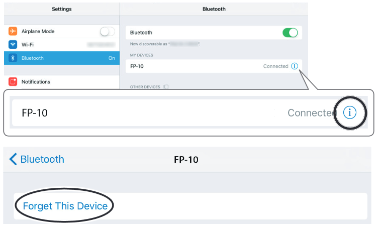 Si no puede conectarse a trav&eacute;s de Bluetooth - Paso 2