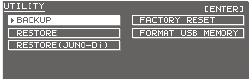 Pantalla UTILITY