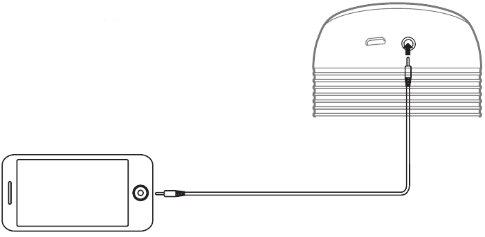Entrada de audio externa con cable
