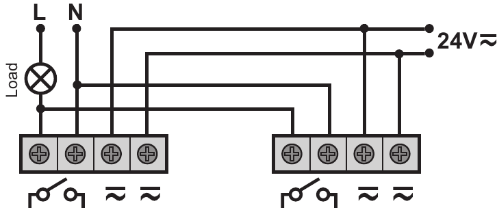 DIAGRAMAS DE CABLEADO - dos detectores en paralelo