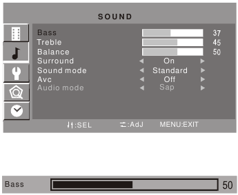 AJUSTES DE SONIDO